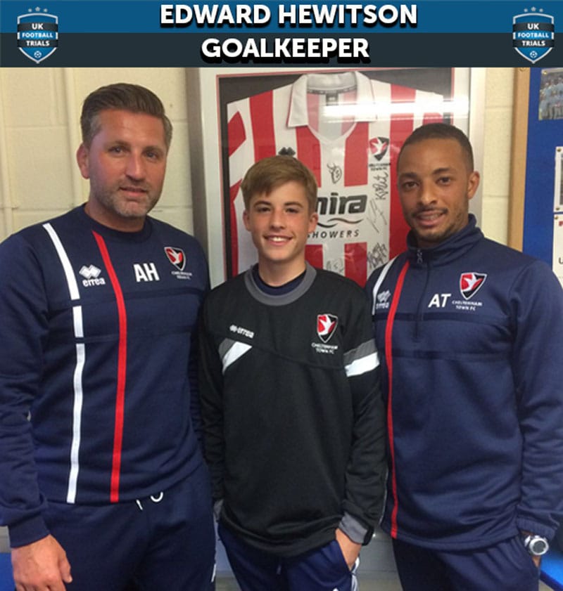 Cheltenham Town "found it impossible to say no" to Edward as 15-Year-Old 'Keeper Signs