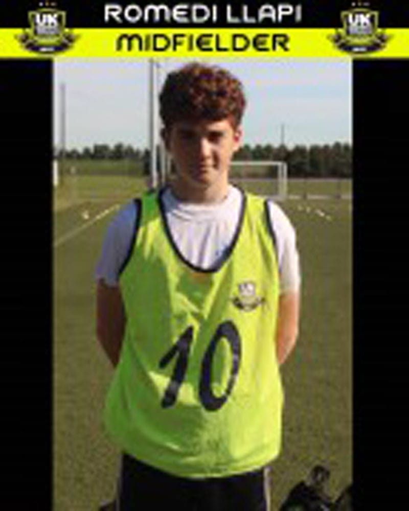 Romedi Llapi, Aged 13, Training with Manchester City
