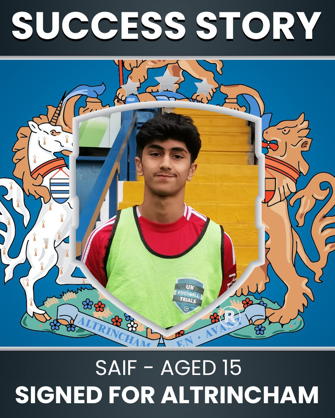 Saif – 15 Years Old – Signed for Altrincham