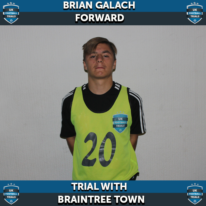 Brian Galach - Aged 16 - Trial with Braintree Town 