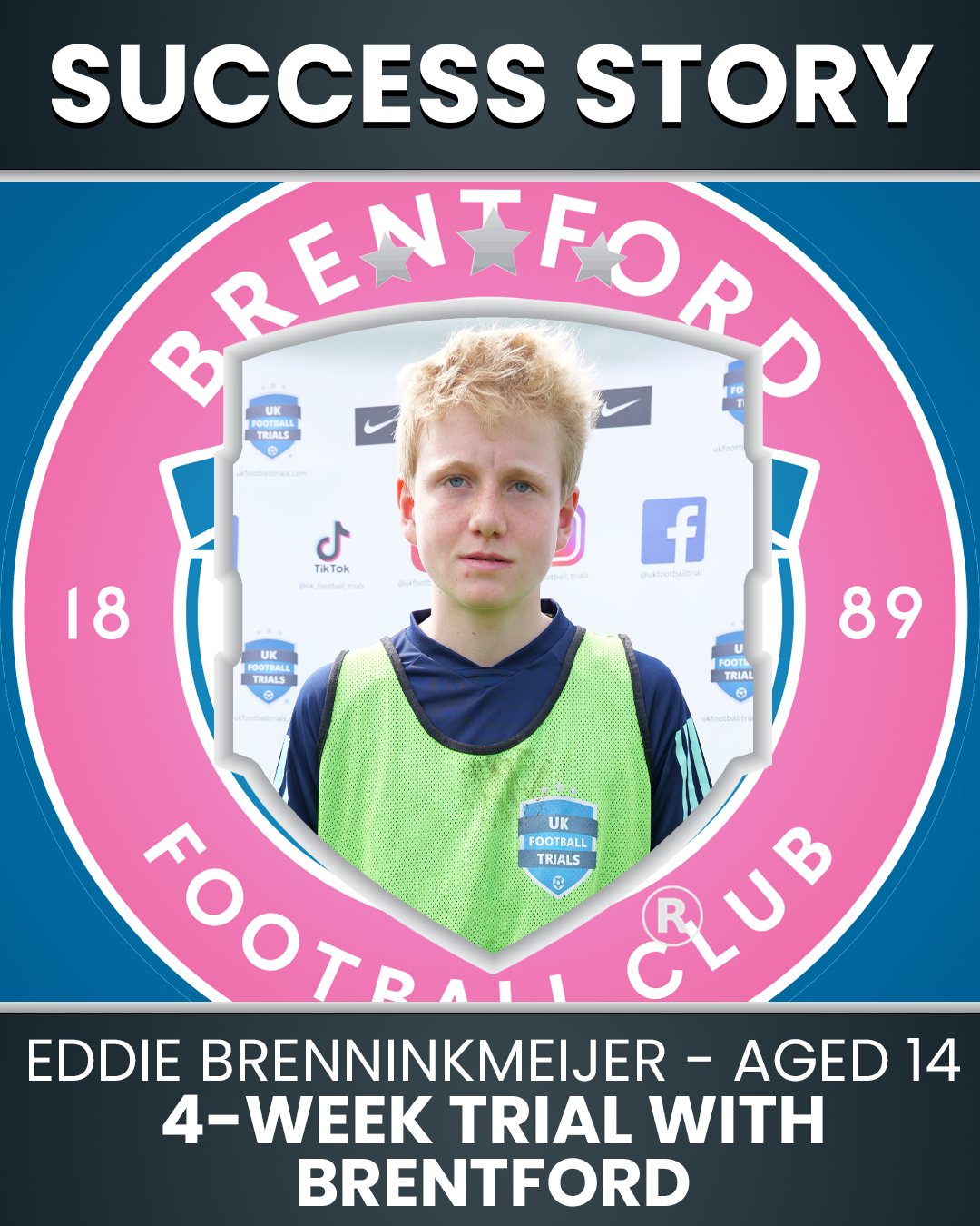 Eddie Brenninkmeijer (Age 14) – Goalkeeper Scouted by Oxford United, Cheltenham FC & AFC Wimbledon