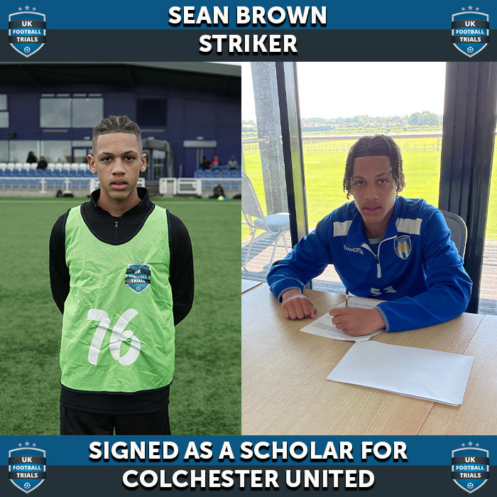 Sean Brown - Aged 16 - SIGNED As Scholar For Colchester United