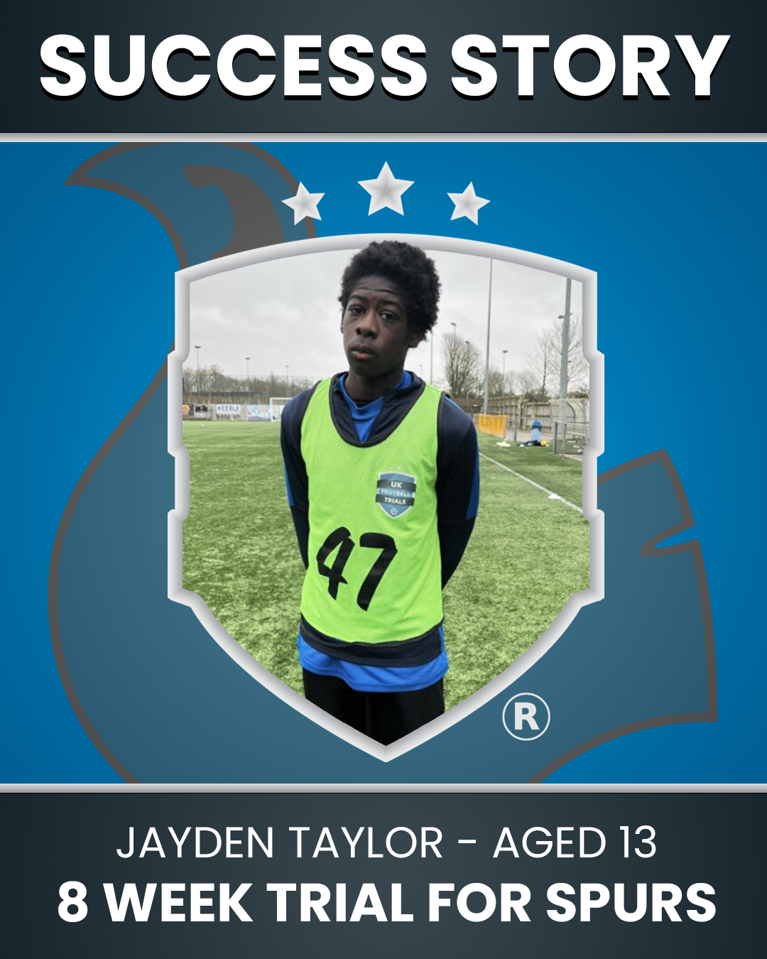 Jayden Taylor - Aged 13 - Tottenham Success Story