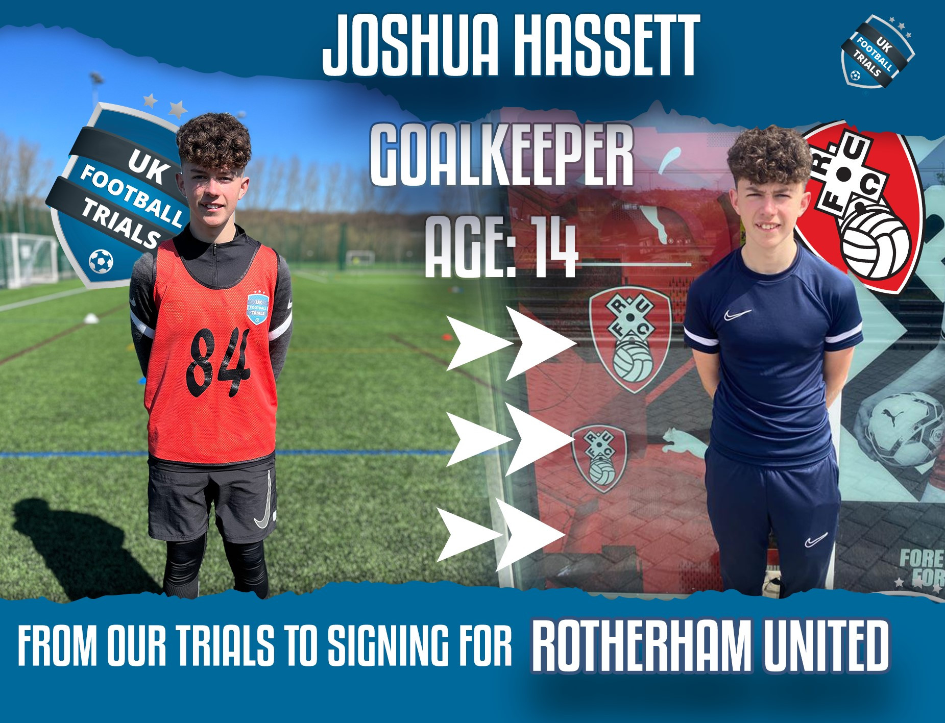 Joshua Hassett - Aged 14 -  SIGNED For Rotherham