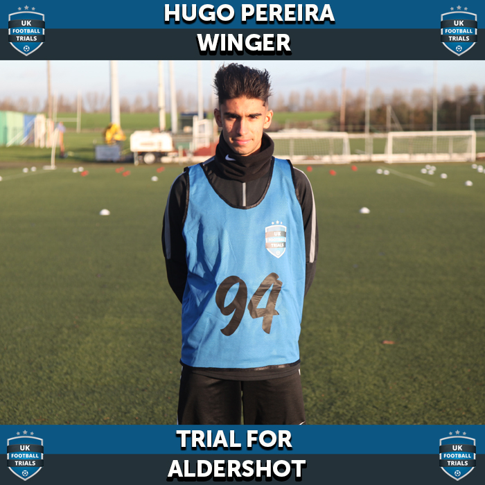 Hugo Pereira - Aged 17 - Training with Aldershot u18's