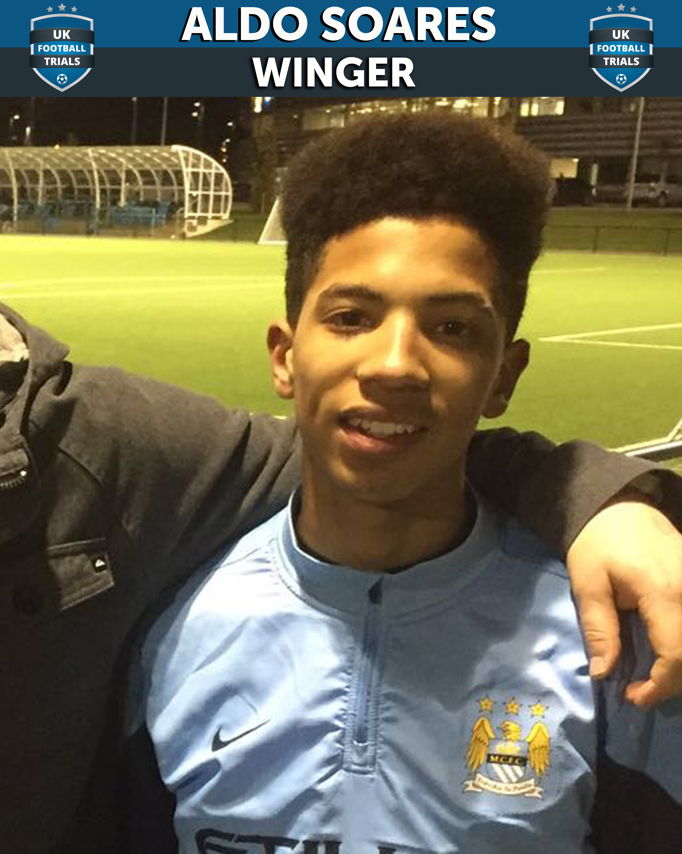 Aldo Soares - Aged 16 - Training with Manchester City and Cheltenham Town
