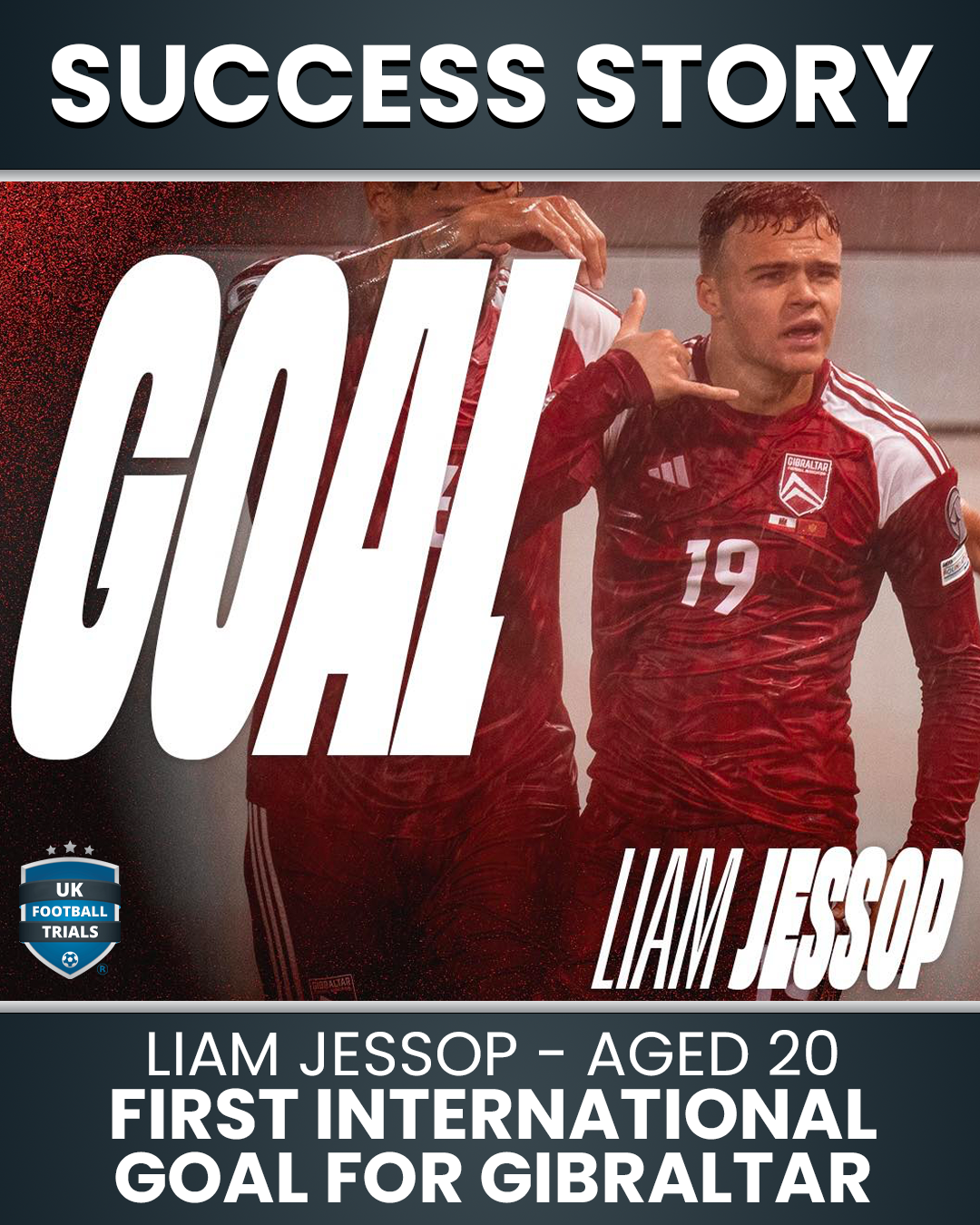 Liam Jessop – 20 Years Old – Gibraltar Senior International & Chesterfield FC.