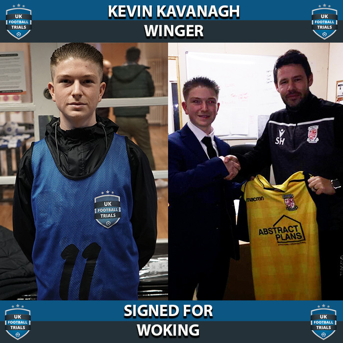 Kevin Kavanagh - Aged 16 - SIGNED for Woking