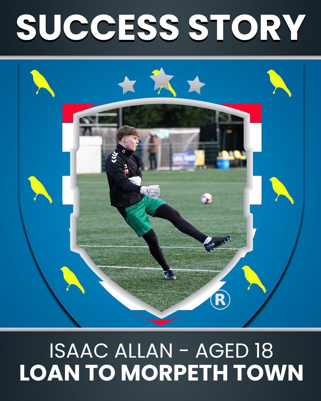 Isaac Allan – On loan to Morpeth Town from Sunderland AFC