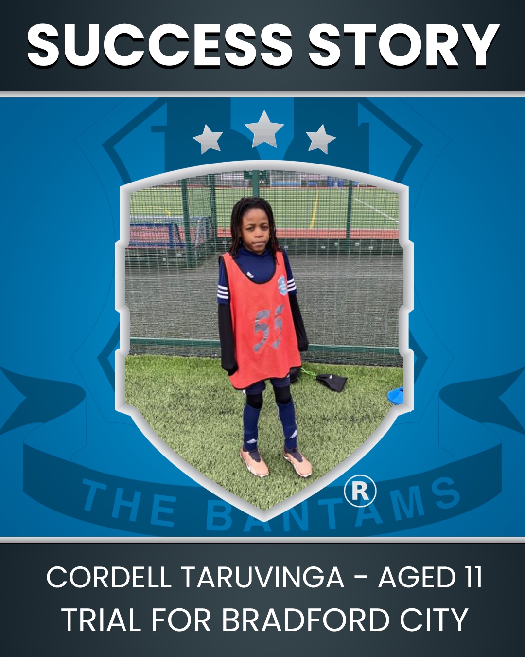 Cordell Taruvinga - Aged 11 - Scouted by Bradford City