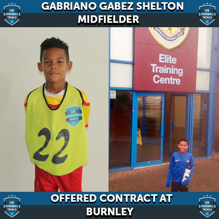 Gabriano Jabez Shelton - Aged 10 - Offered Contract by Burnley