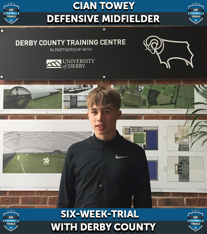 Cian Towey - Aged 13 - Trial Match for Derby at Pride Park