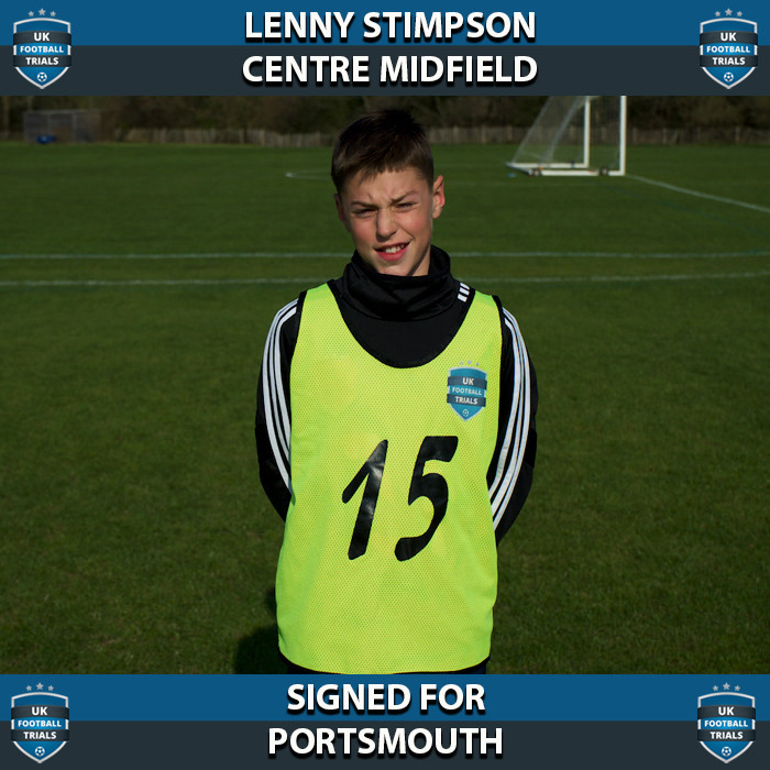 Lenny Stimpson - Aged 13 - Centre Midfield - SIGNED For Portsmouth