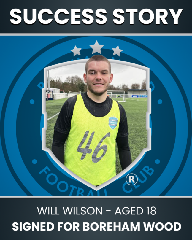 Will Wilson –  18 years old - Signed for Boreham Wood