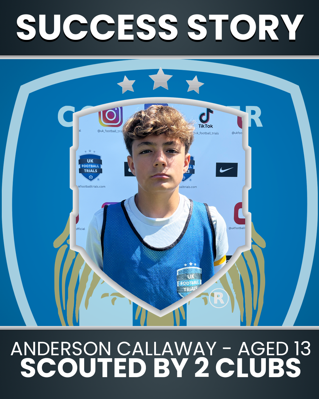 Anderson Callaway - 13 year old scouted by Oxford United and Colchester United