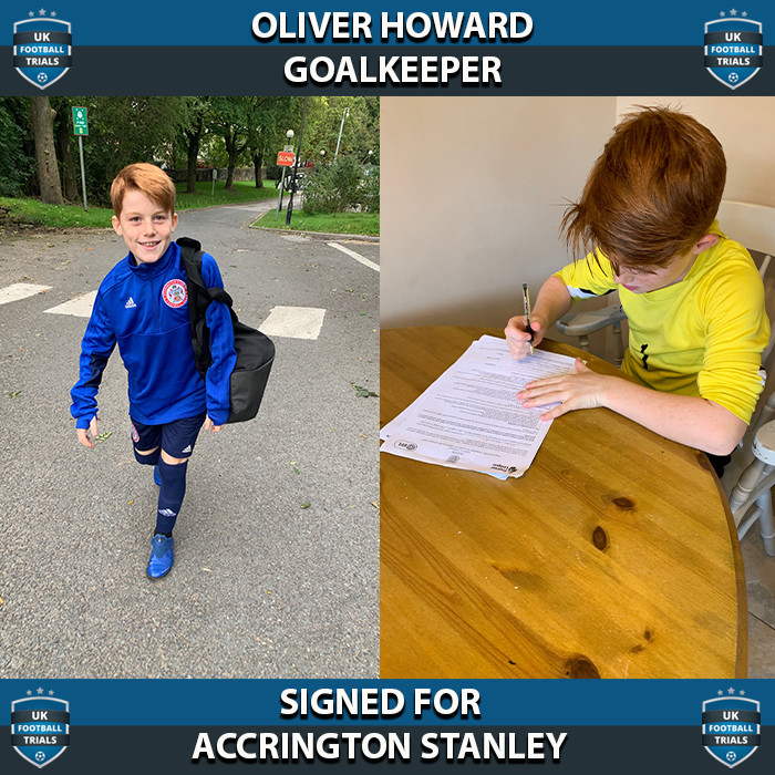 Oliver Howard - Aged 10 - SIGNED for Accrington Stanley