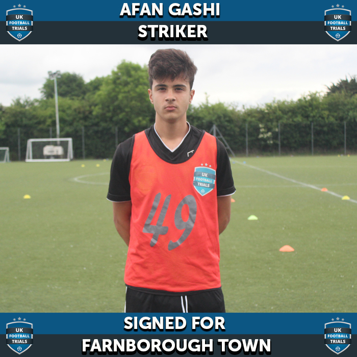 Afan Gashi - aged 16 - SIGNED for Farnborough Town 