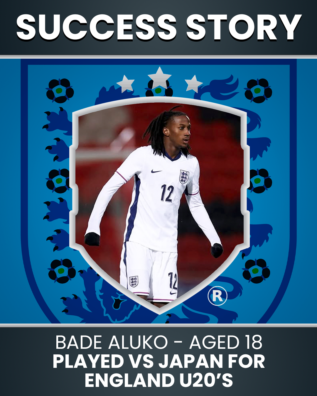 Success Story Update: Bade Aluko – England U20 Debut vs Japan