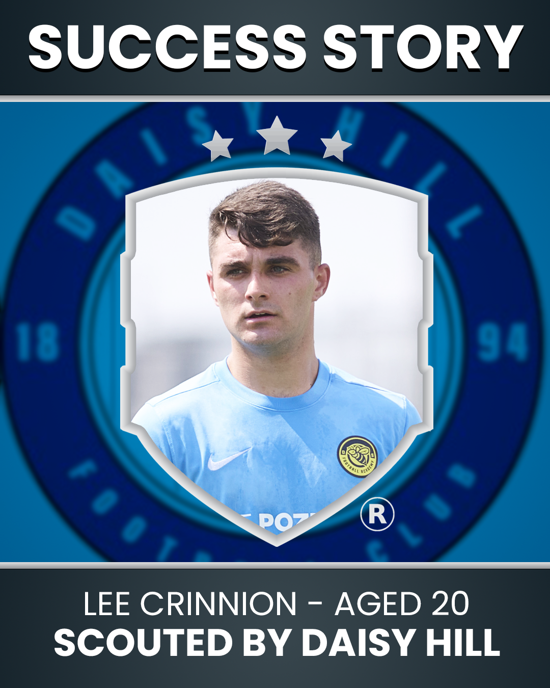 Lee Crinnion: Age 20 Scouted by Daisy Hill FC