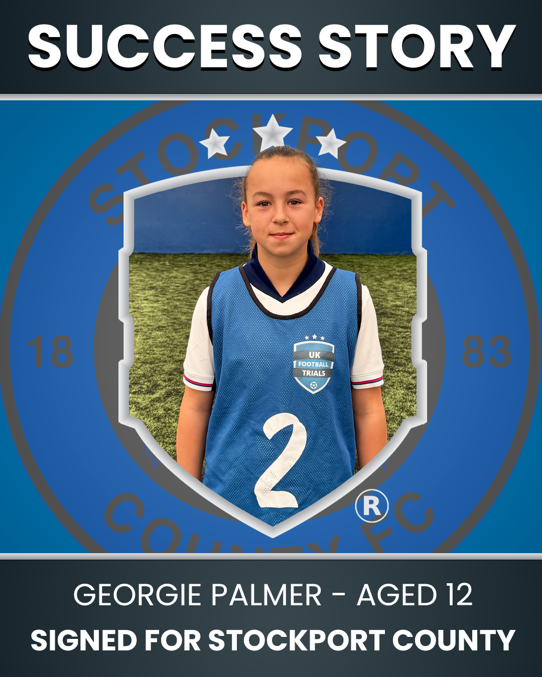 Georgie Palmer - Aged 12 - Stockport County Success Story