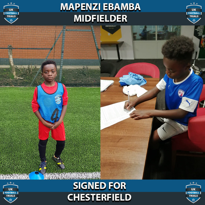 Mapenzi Ebamba - Aged 10 - SIGNED for Chesterfield