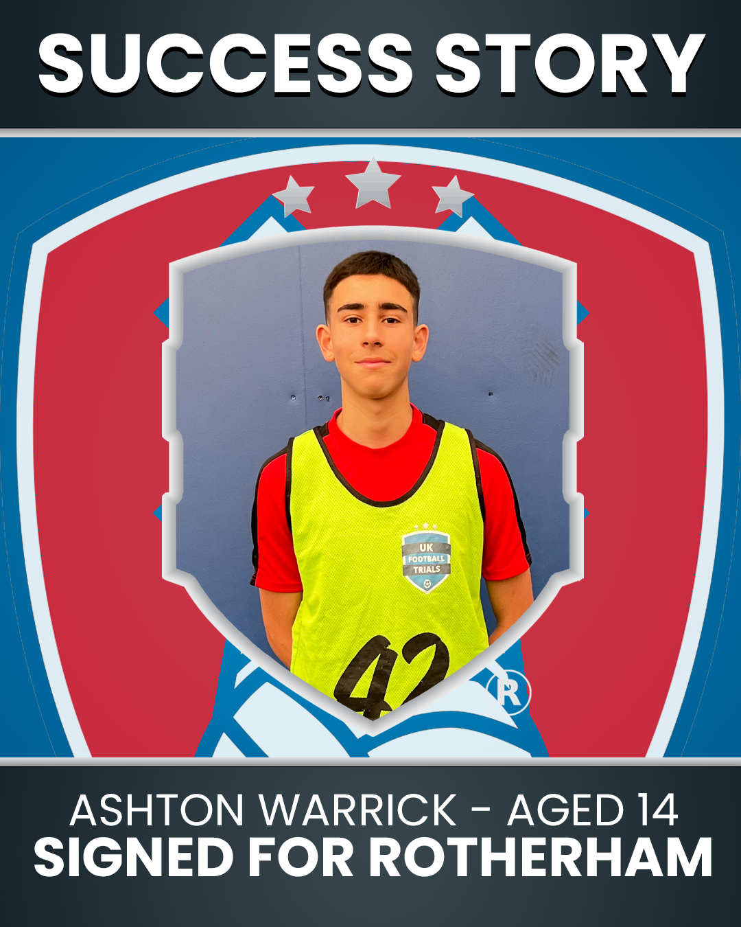 Ashton Warwick - 14 year old - Signed by Rotherham United