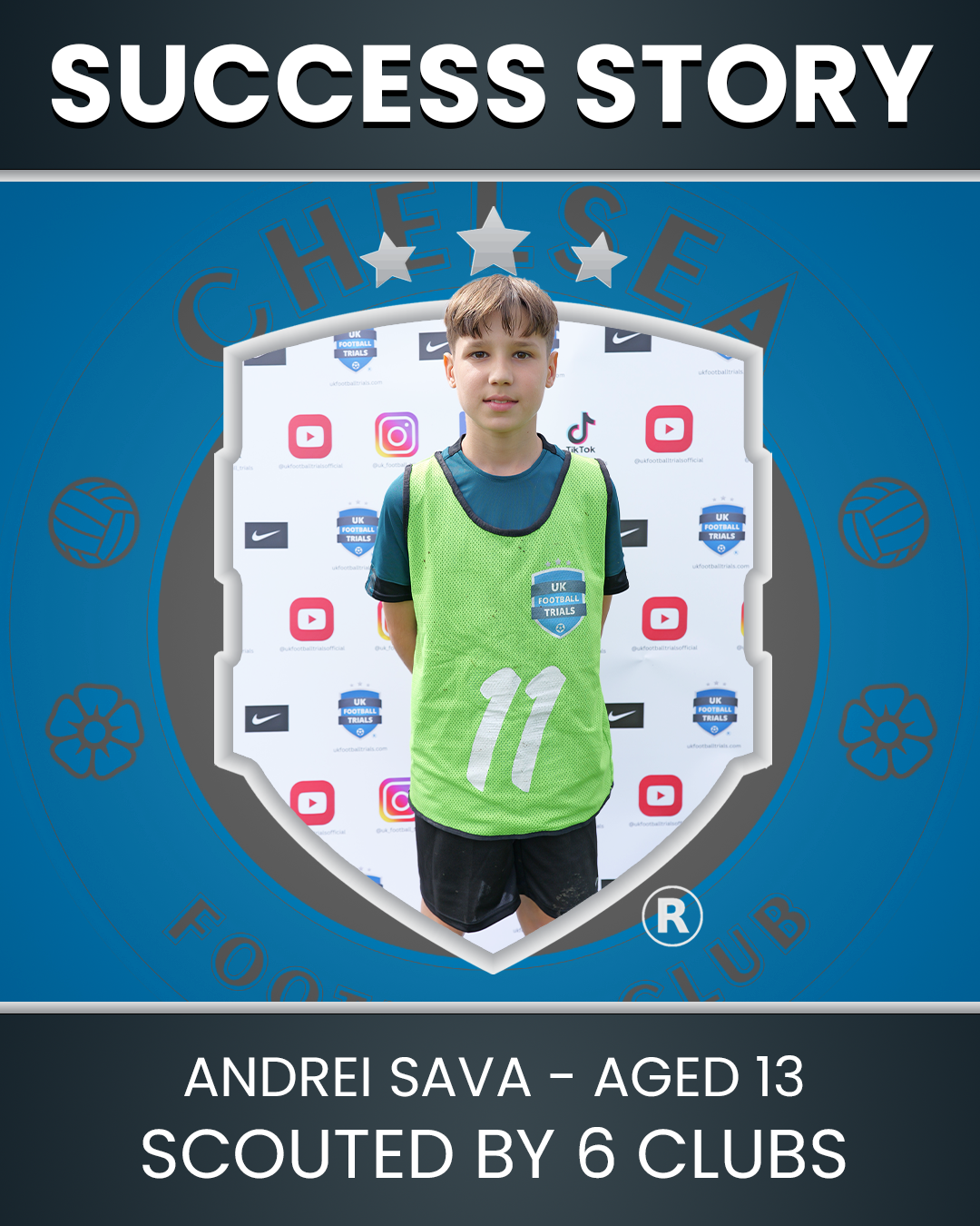 Andre Sava - Aged 13 - Scouted by 6 Premiere League Clubs