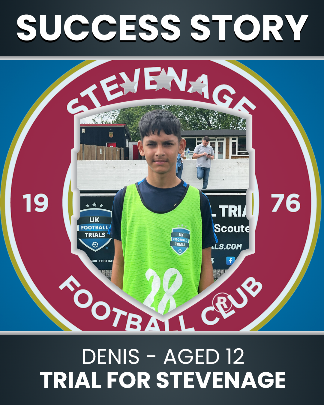 Denis – 12 Years Old – Scouted by Stevenage FC