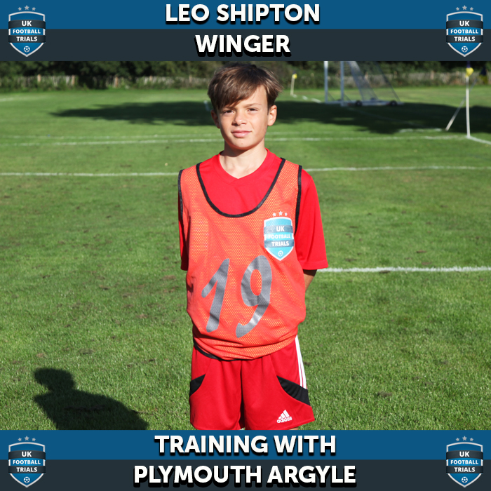 Leo Shipton - Aged 12 - Training with Plymouth Argyle