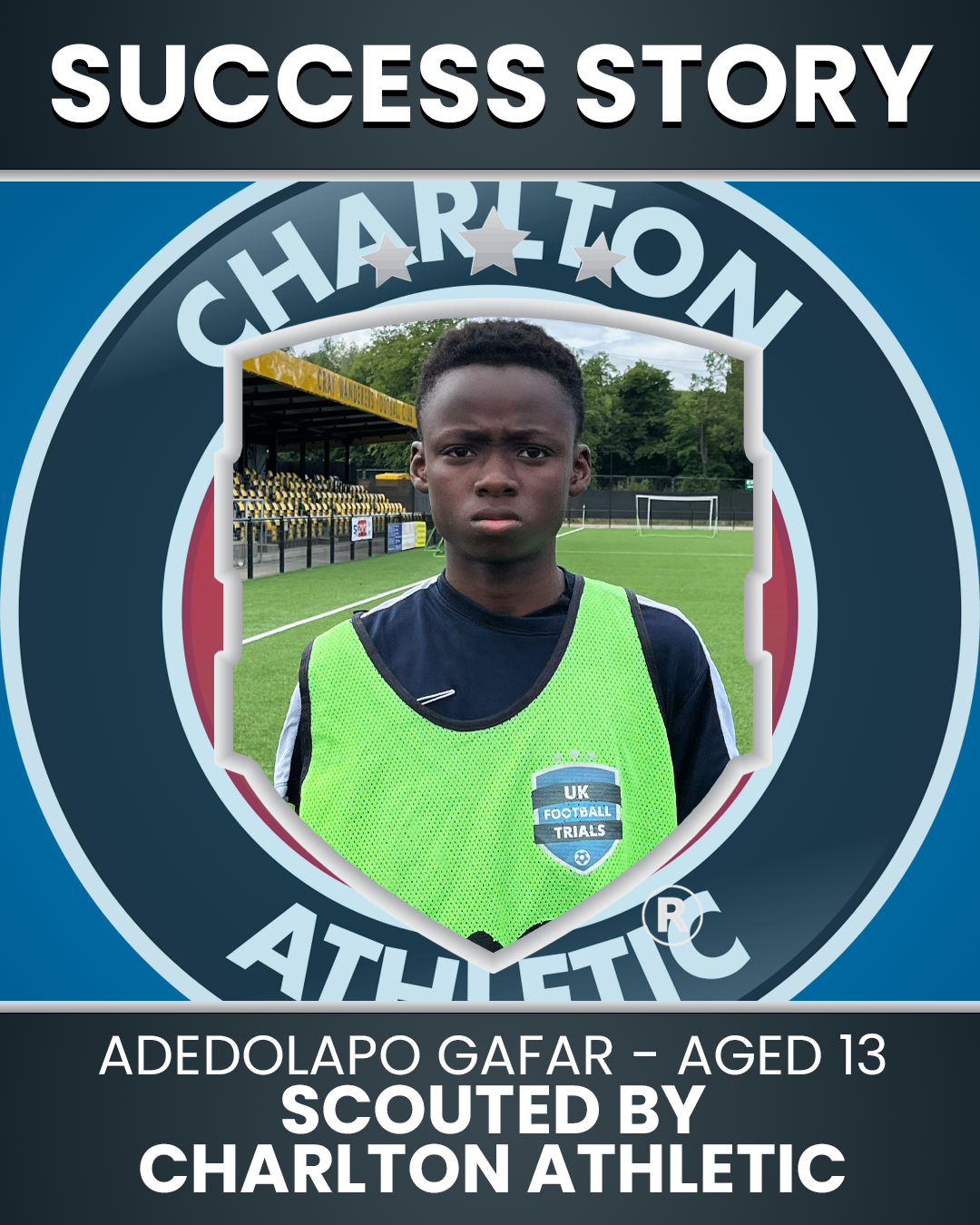 Adedolapo Gafar: 13 Years Old – Scouted by Charlton Athletic