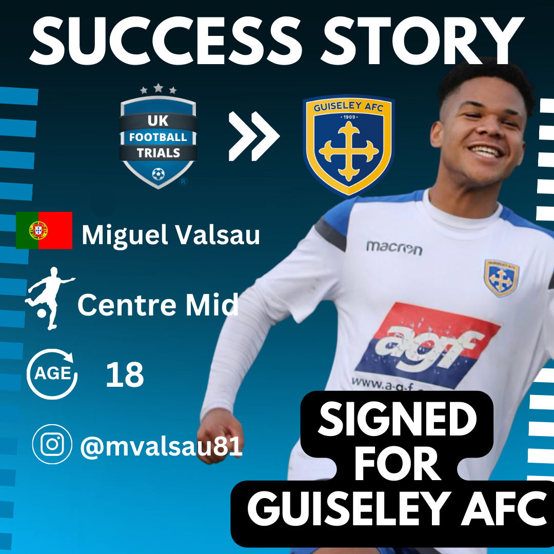 Miguel Valsau - AGED 18 - SIGNED & First Team Forms For Guiseley AFC