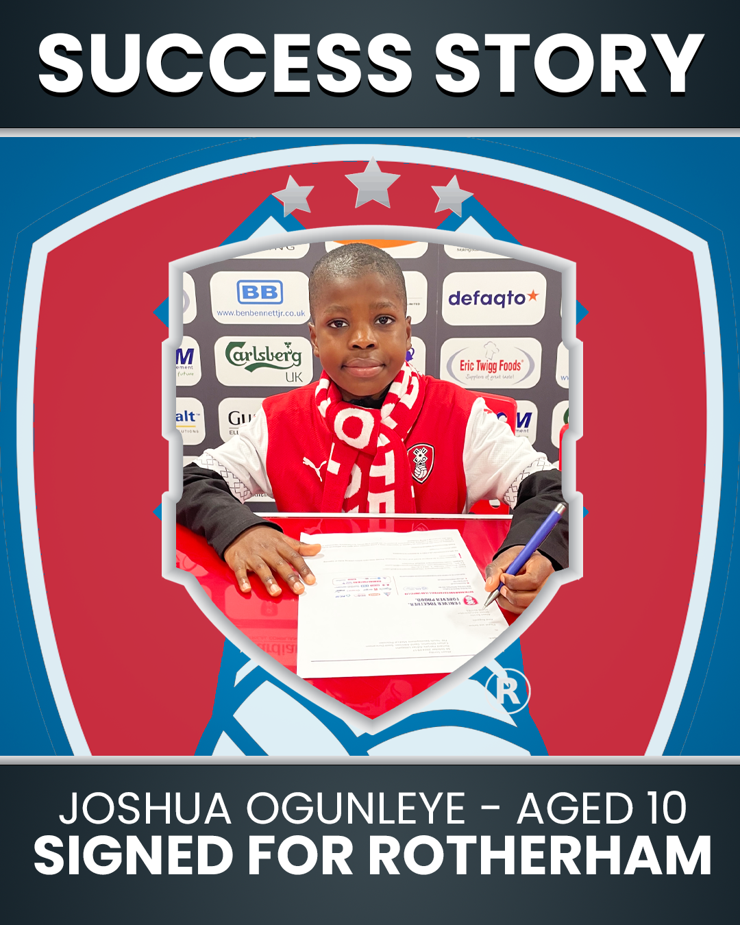 Joshua Ogunleye – 10 Years Old – Left Attacking Winger Signed for Rotherham