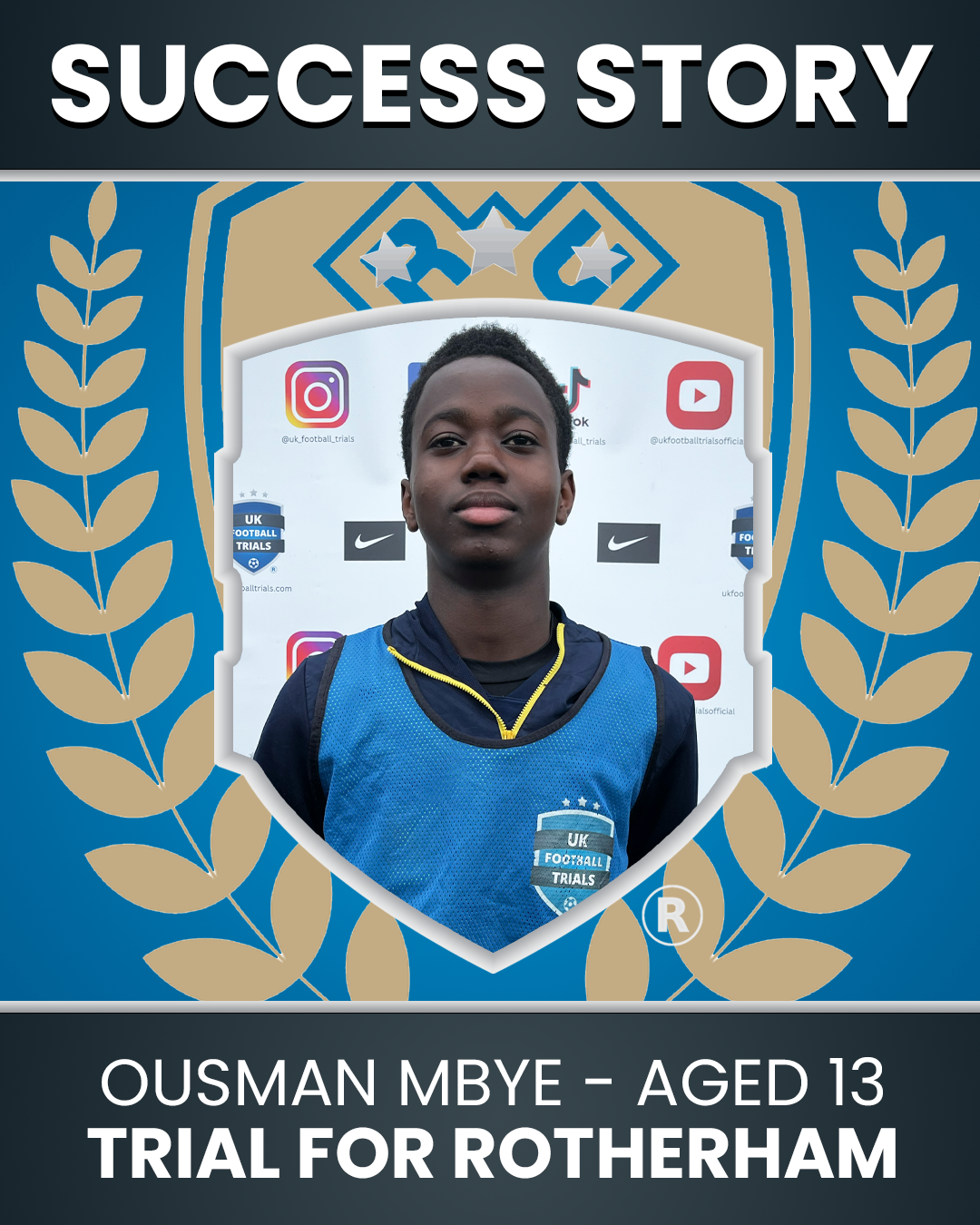 Ousman Mbye – 13 Years Old Trial for Rotherham