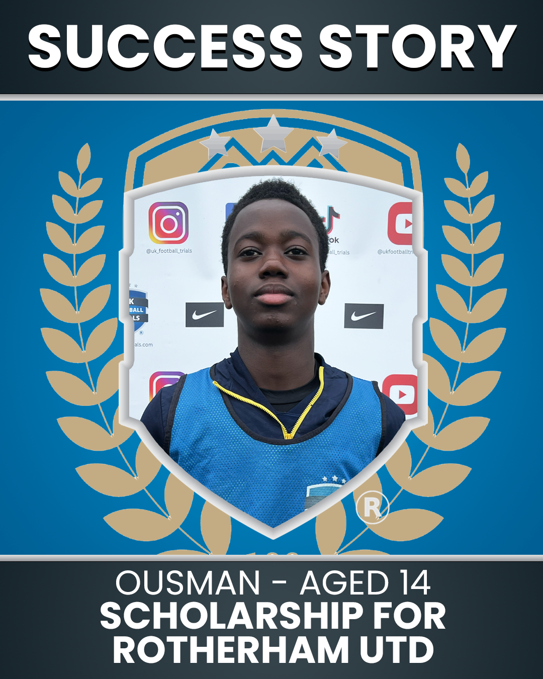 Ousman 13 Year Old Scholarship with Rotherham – Success Story Update
