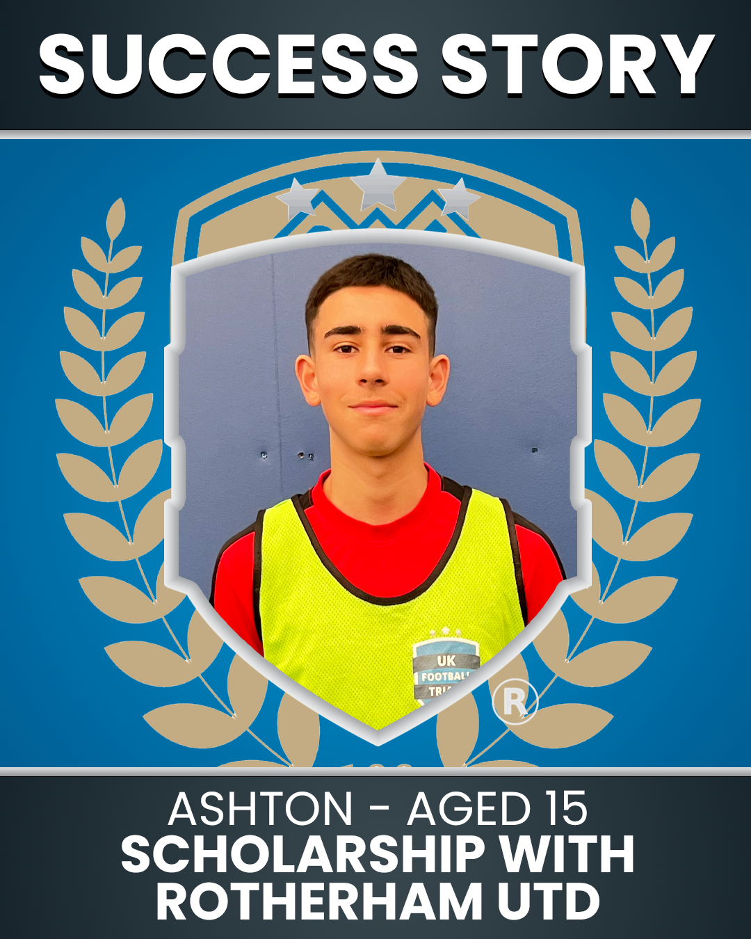 Ashton Now Offered an Official Scholarship with Rotherham United