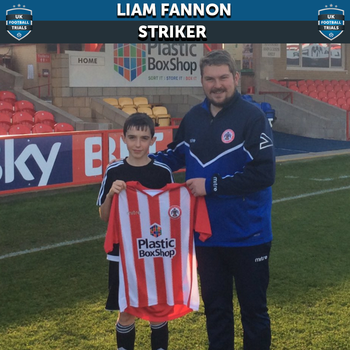 Liam Fannon - Aged 12 - Signed with Accrington Stanley 