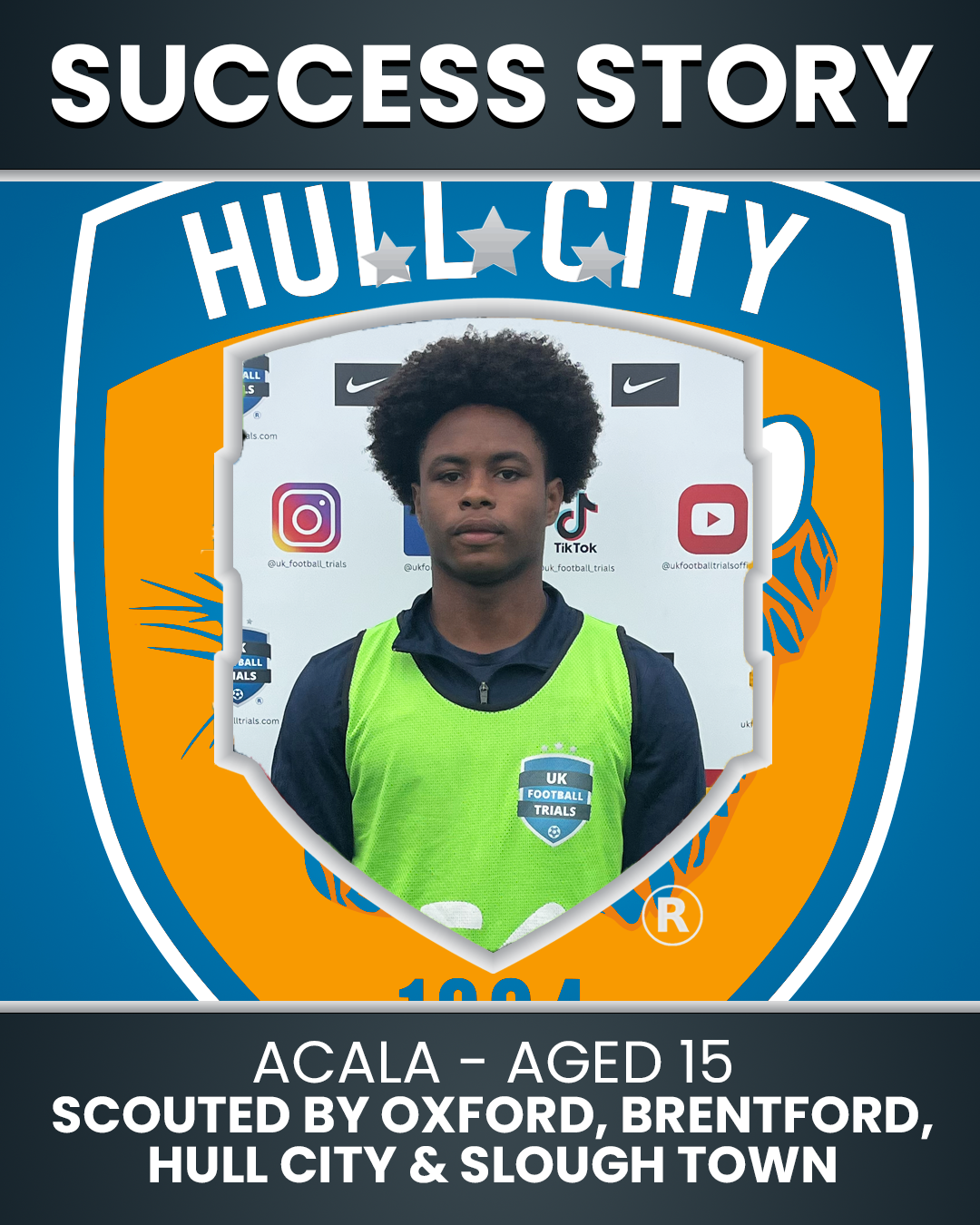 Acala – 15 Years Old – Scouted by Oxford, Brentford, Slough Town & Hull City