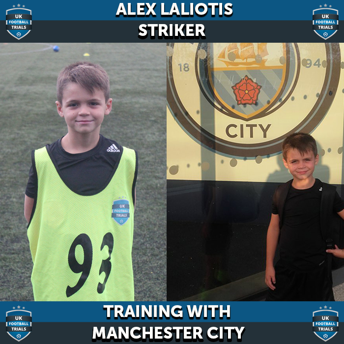 Alex Laliotis - Aged 9 - Training with Manchester City