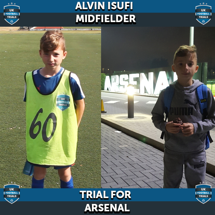 Alvin Isufi - Aged 10 -Trial for Arsenal