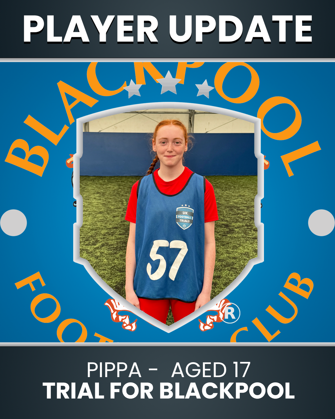 Pippa – 17 Years Old – Winger / Centre Forward | Scouted by Blackpool, Nantwich & More