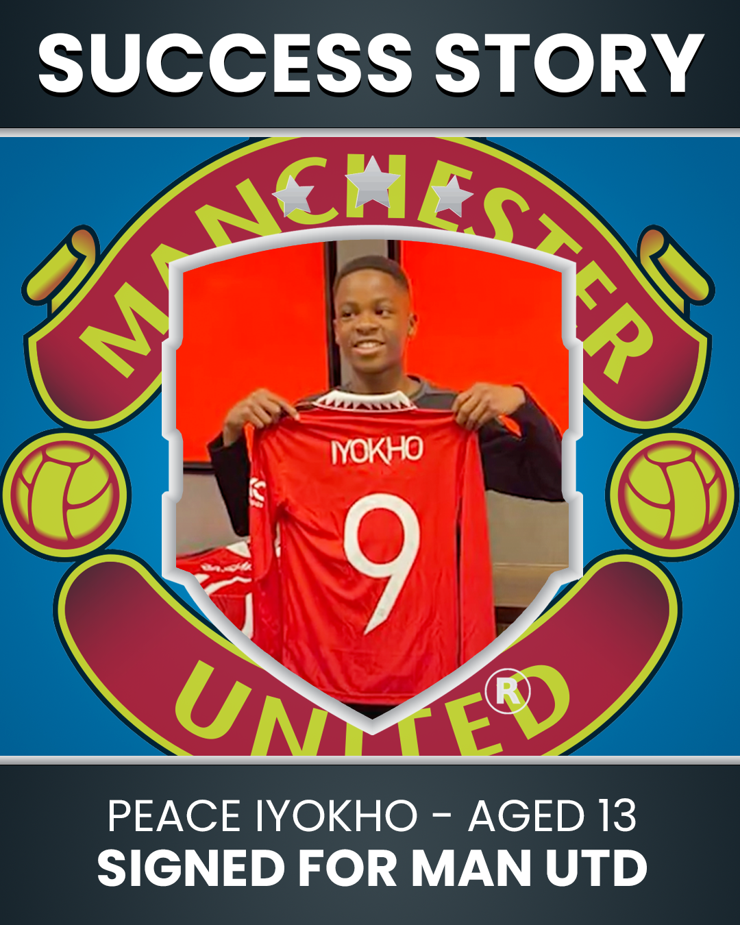 Peace Iyokho 13 Years Old - Signed for Manchester United