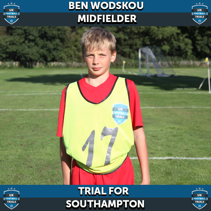 Ben Wodskou - Aged 12 - Trial for Southampton