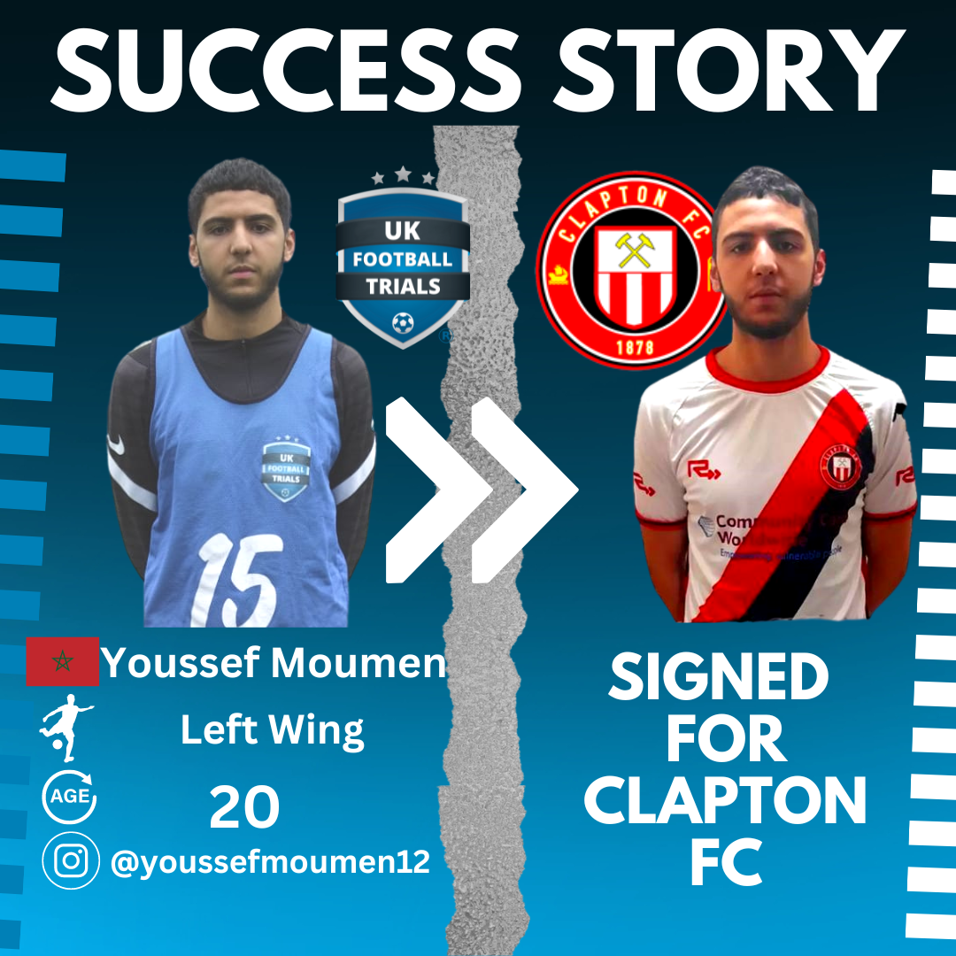 Youssef Moumen  - Aged U20 - SIGNED For CLAPTON FC