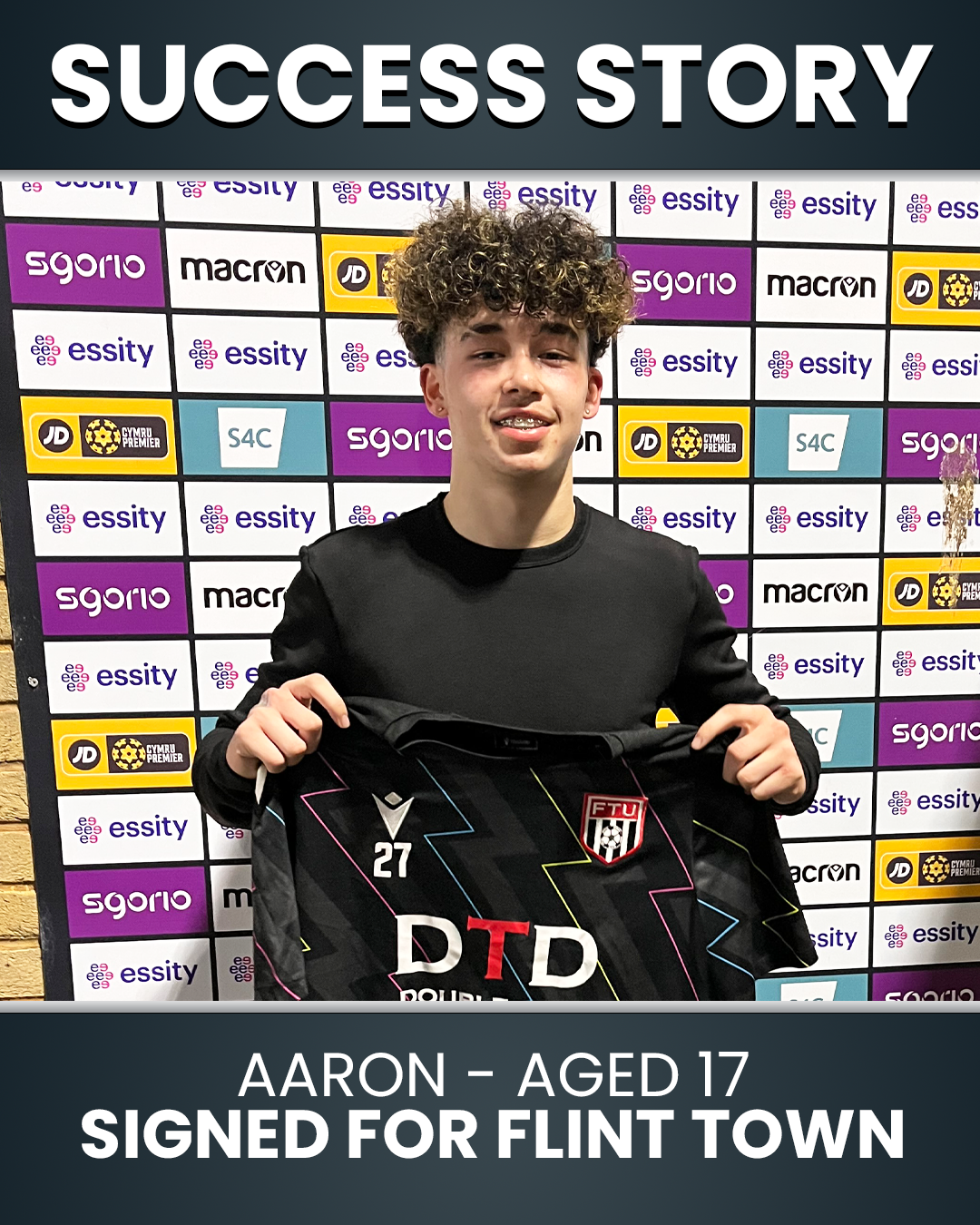 Aaron 17 Year Old – Signed by Flint Town United After UK Football Trials
