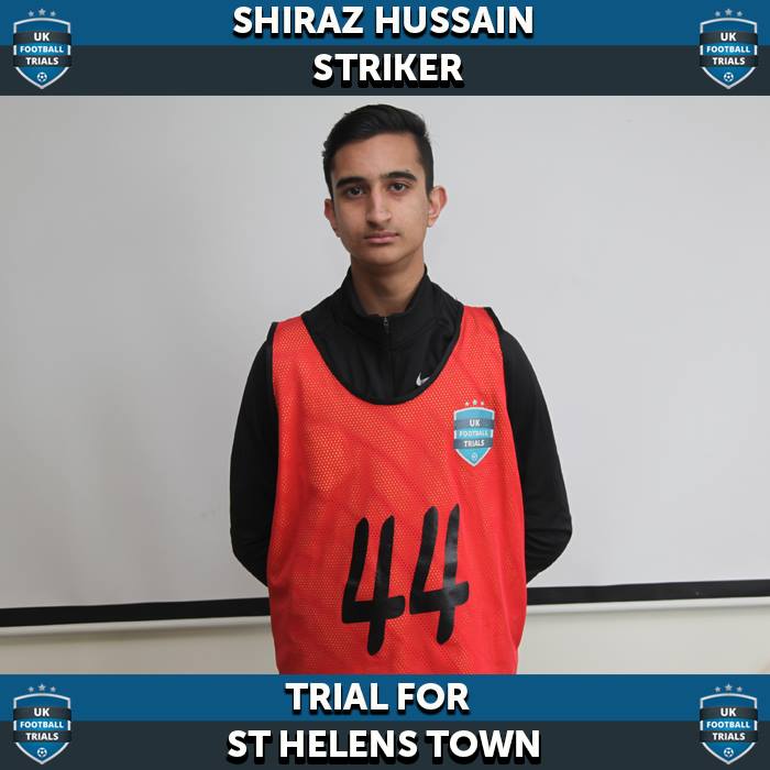 Shiraz Hussain - Aged 15 - Trial for Semi-Pro Club St Helens
