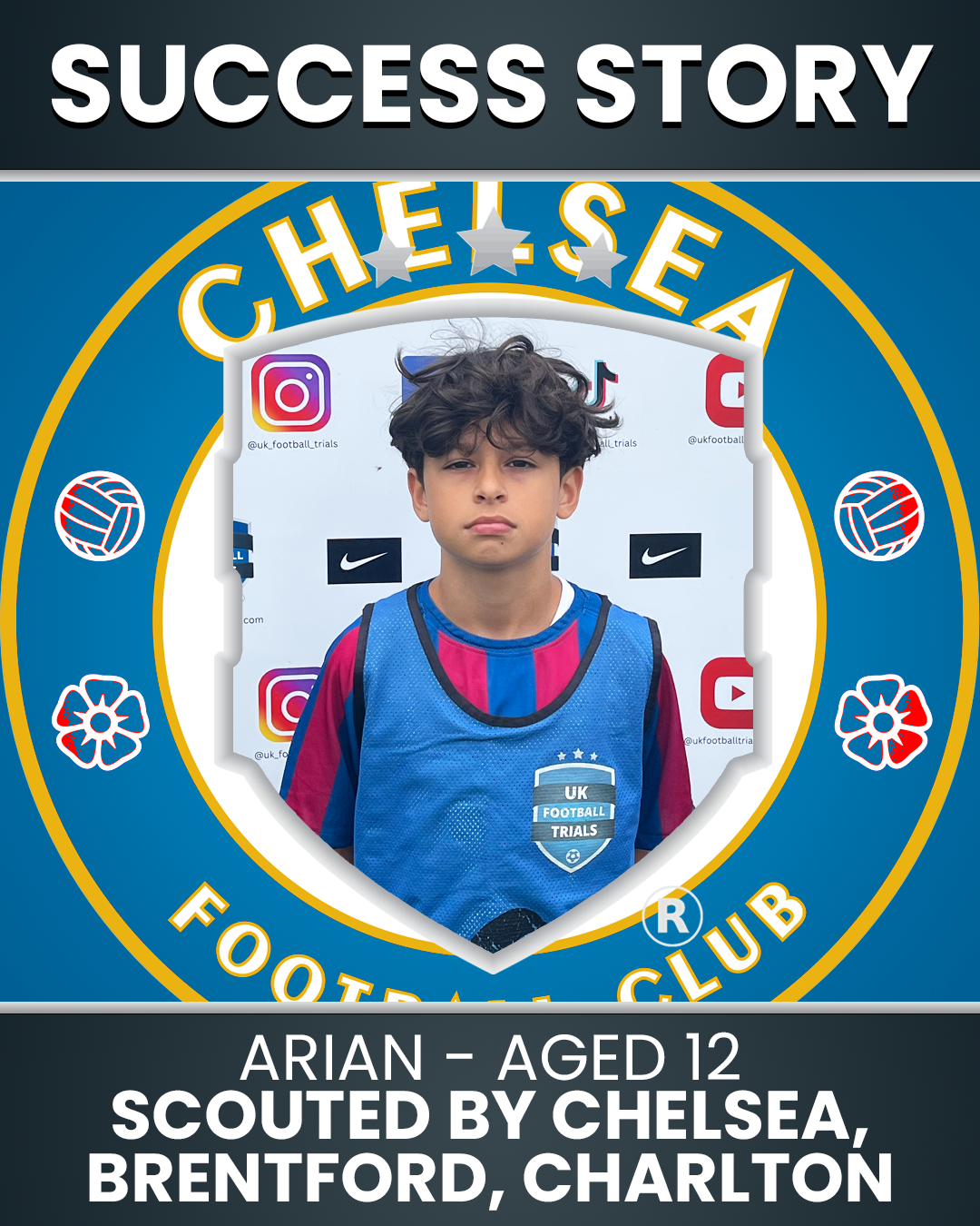 Arian – 12 Years Old – Scouted by Chelsea, Brentford & Charlton Athletic