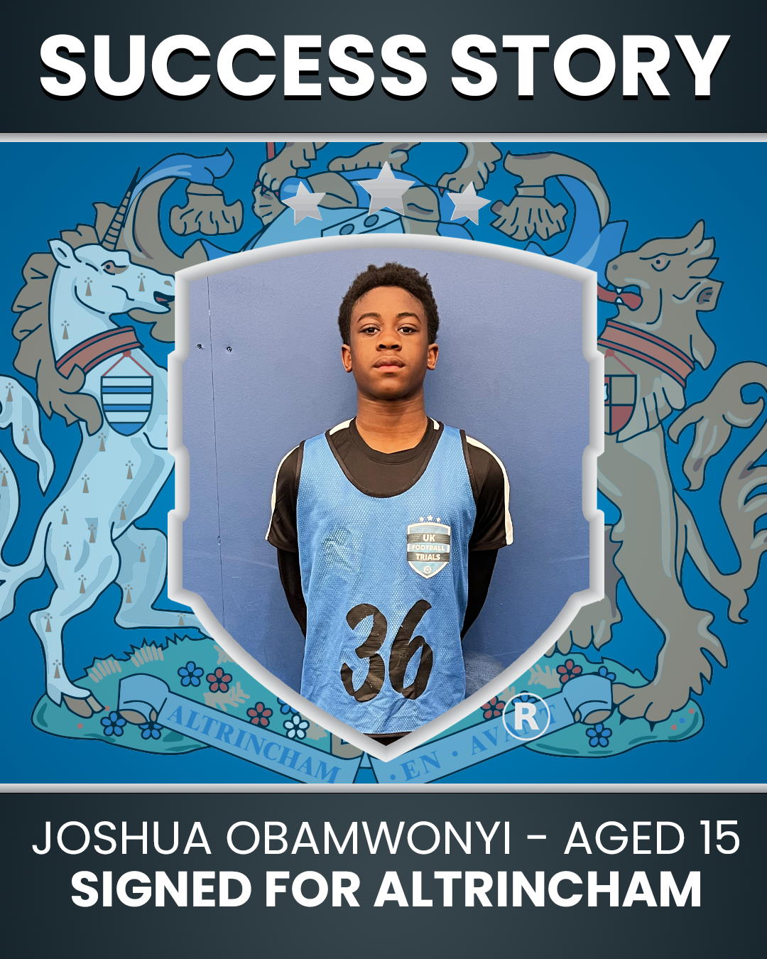 Joshua Obamwonyi - 15 year old signed for Altrincham F.C.