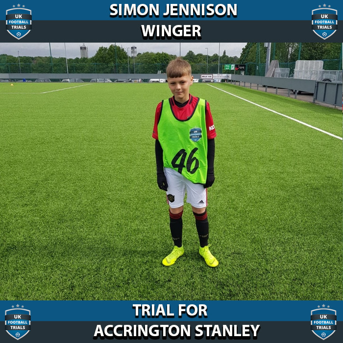 Simon Jennison - Aged 11 - Trial for Accrington Stanley