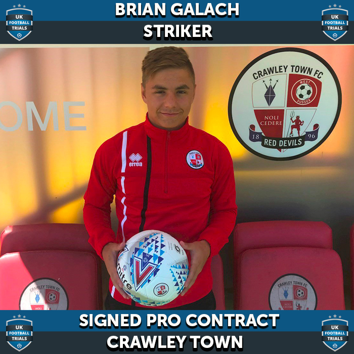 Brian Galach - Aged 17 - Signed Pro-Contract for Crawley Town after Impressing for Aldershot