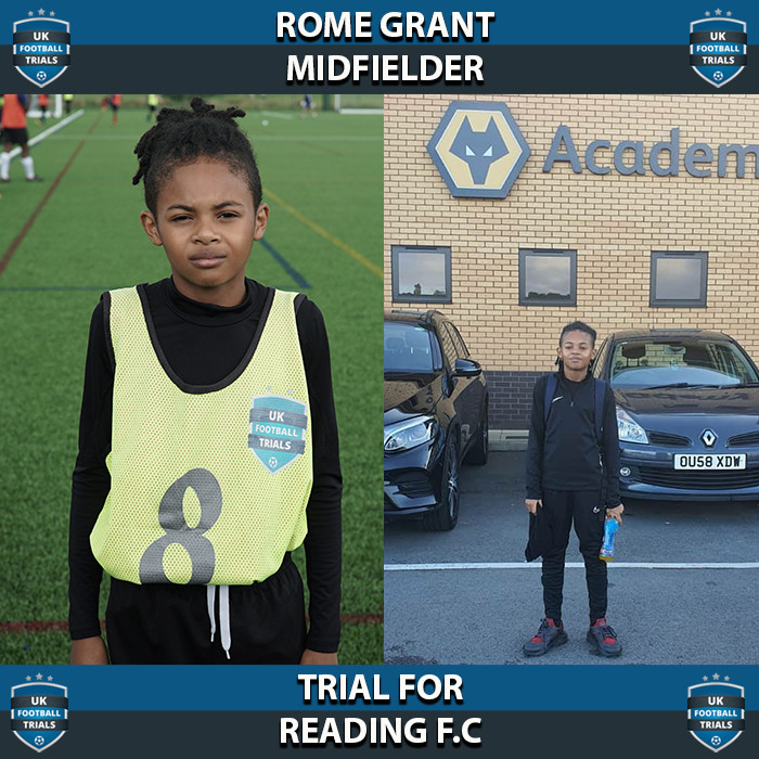 Rome Grant - Aged 12 - Trial For Reading F.C